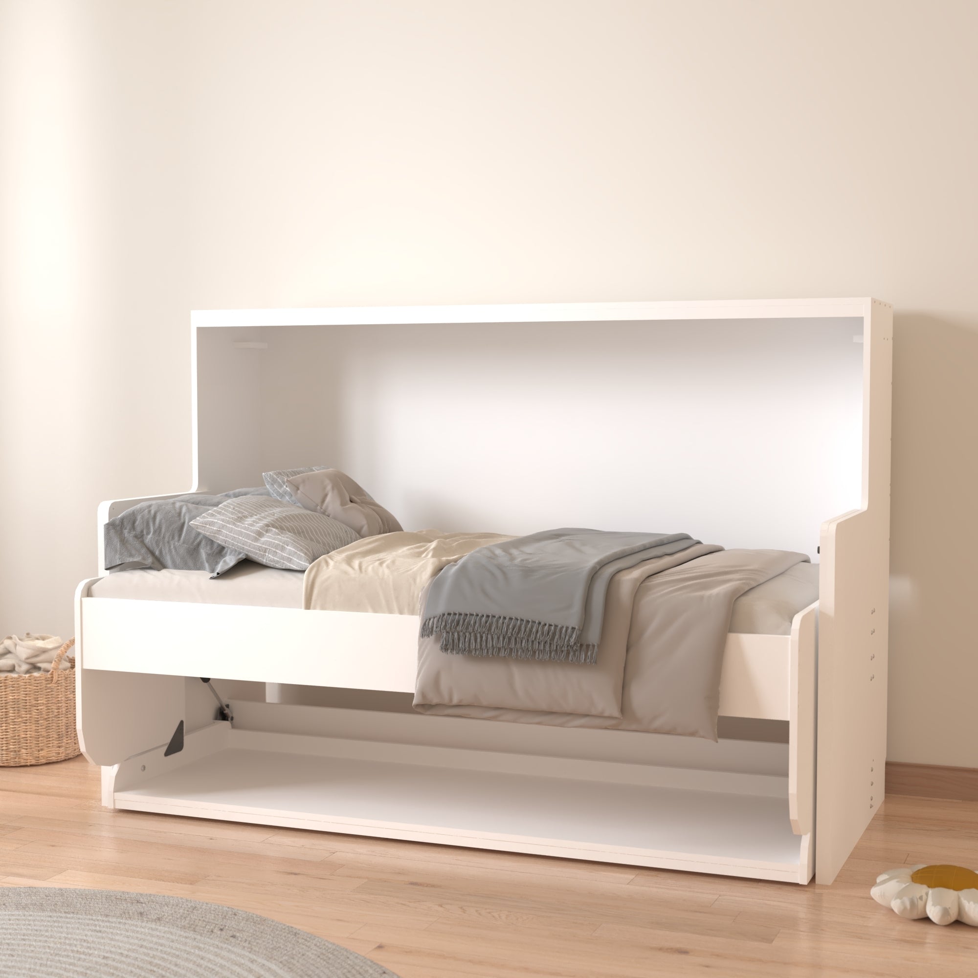 Space Saving Murphy Bed w/ Desk - Single-American Furniture Outlet
