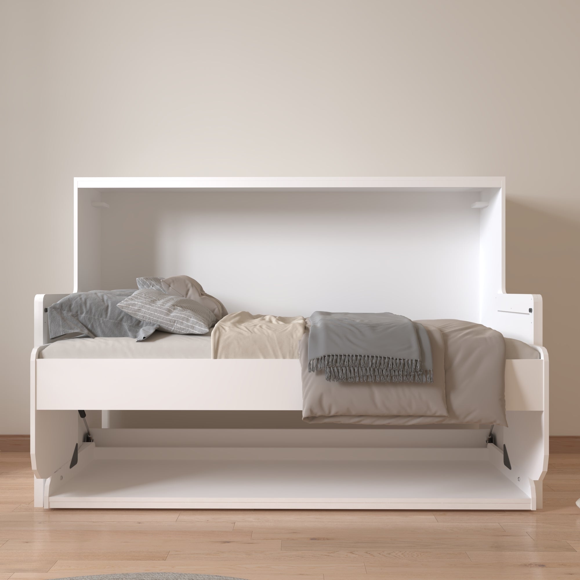 Space Saving Murphy Bed w/ Desk - Single-American Furniture Outlet