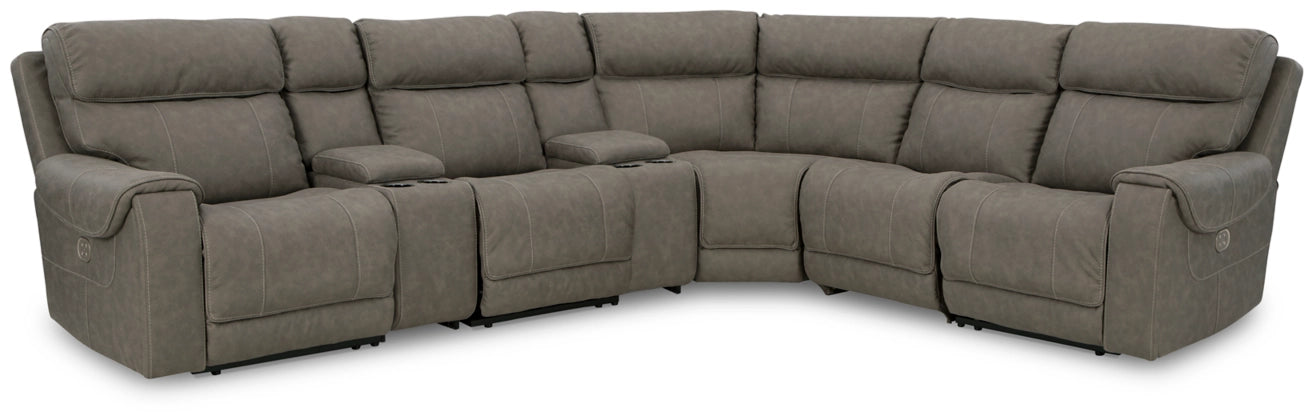 Starbot Gray Power Reclining Sectional-Signature Design by Ashley®-American Furniture Outlet