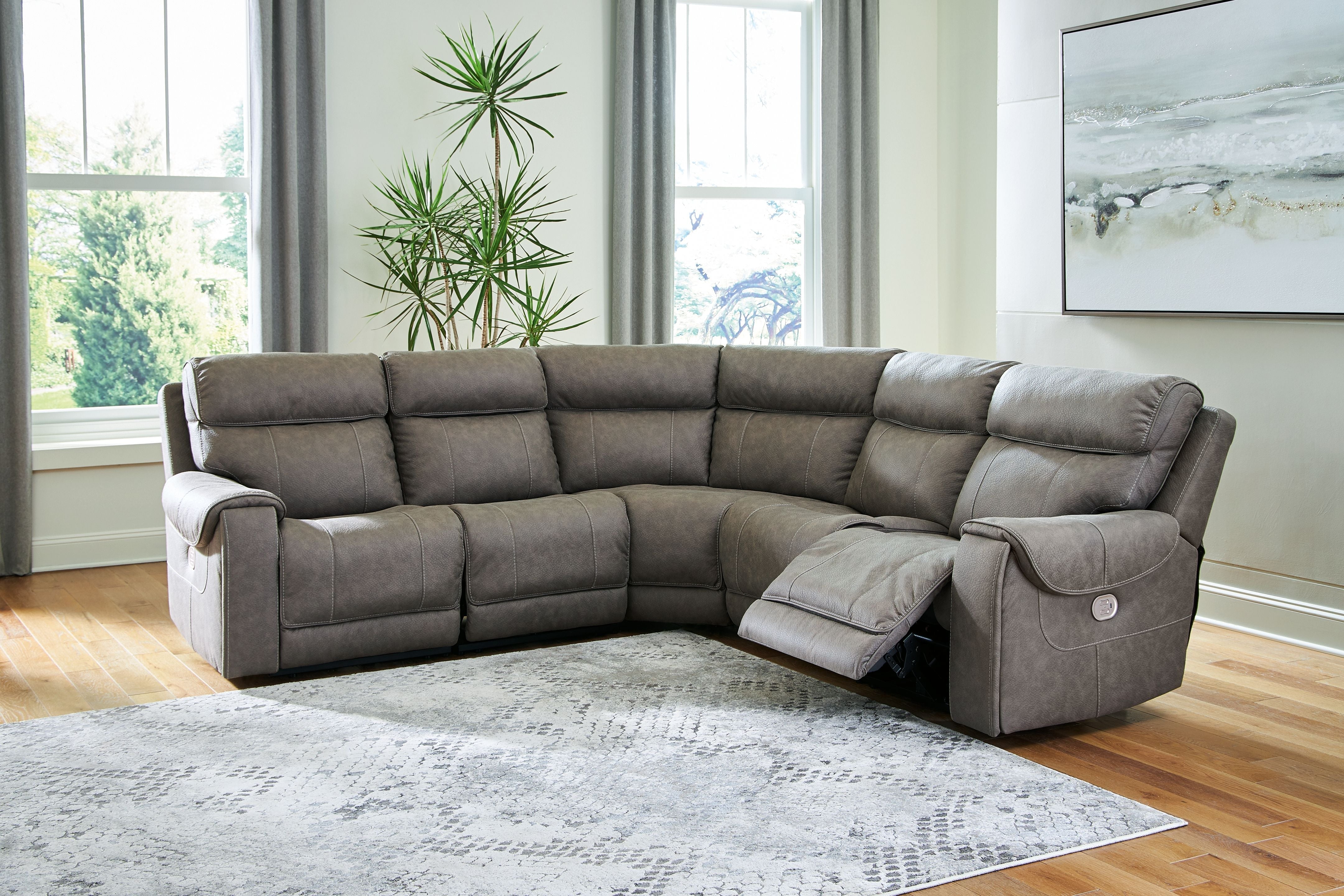 Starbot Gray Power Reclining Sectional-Signature Design by Ashley®-American Furniture Outlet