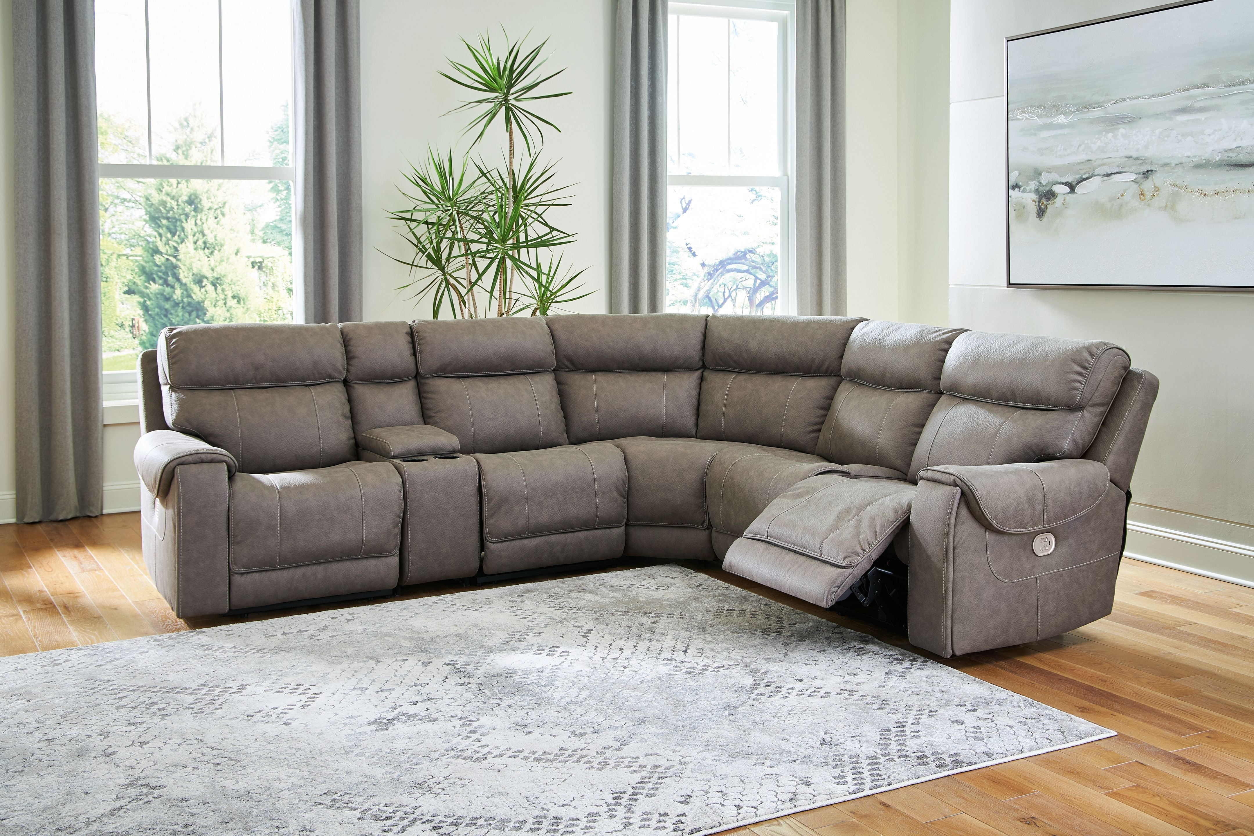 Starbot Gray Power Reclining Sectional-Signature Design by Ashley®-American Furniture Outlet