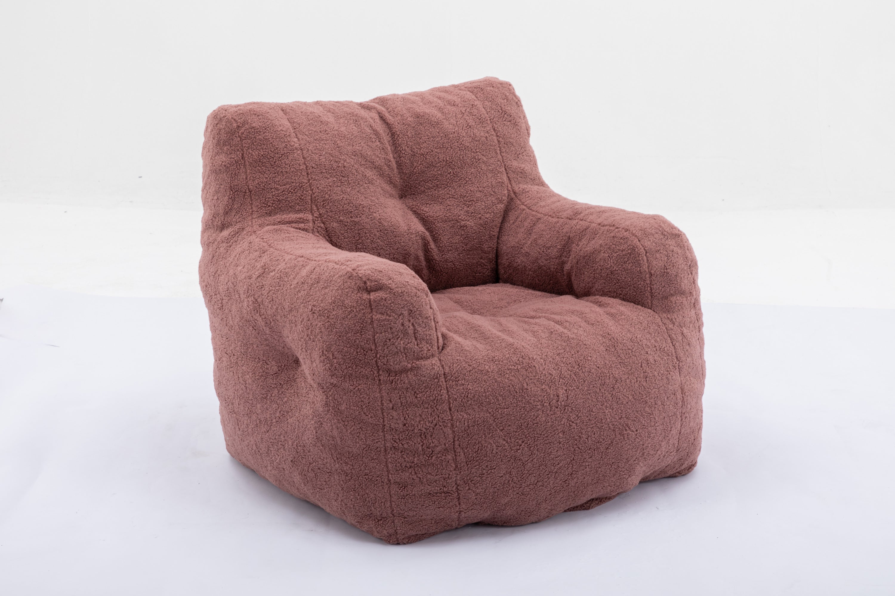 Teddy Fabric Bean Bag Chair - Red-American Furniture Outlet