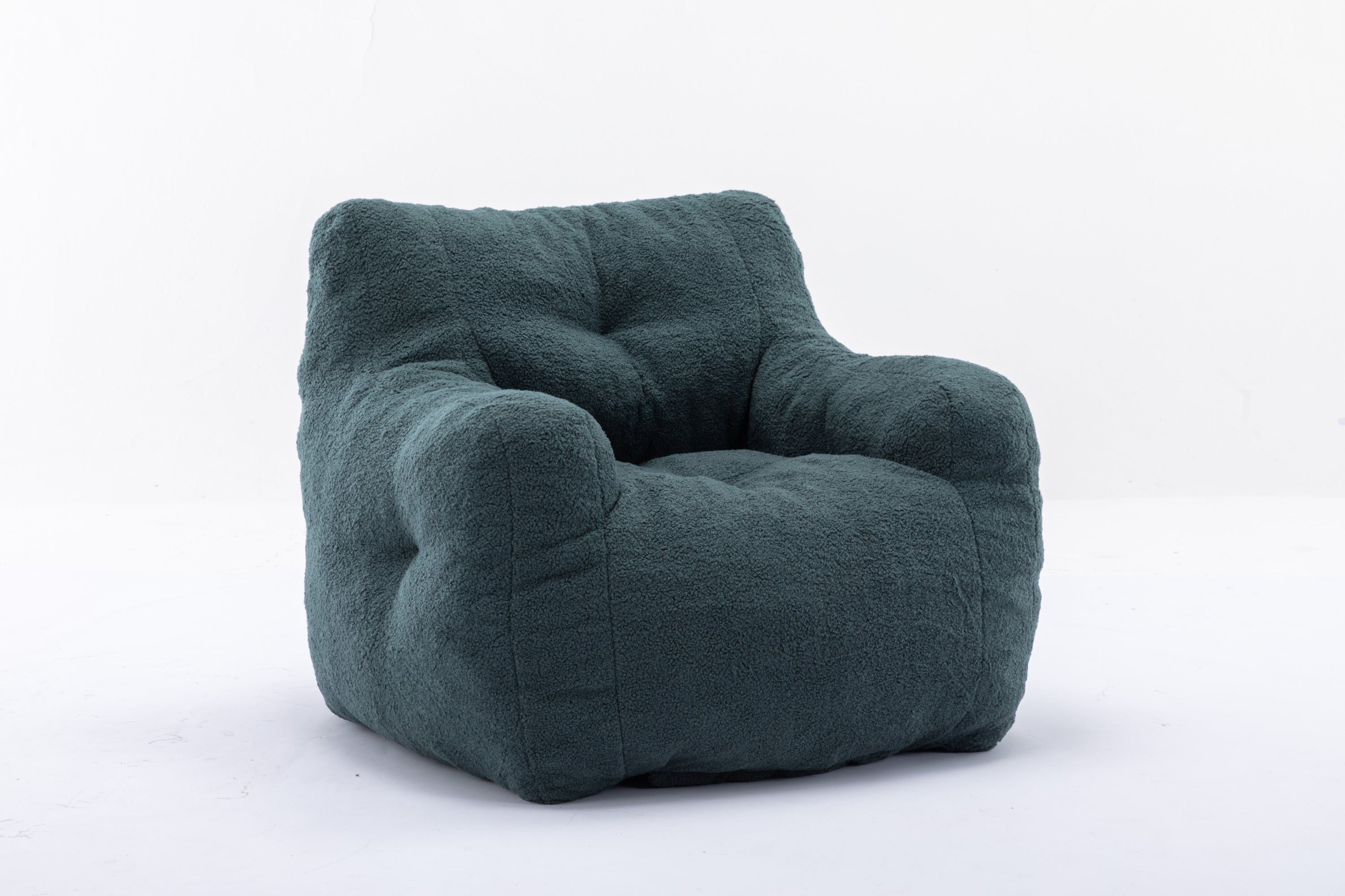 Teddy Fabric Bean Bag Chair | Tufted Foam-American Furniture Outlet