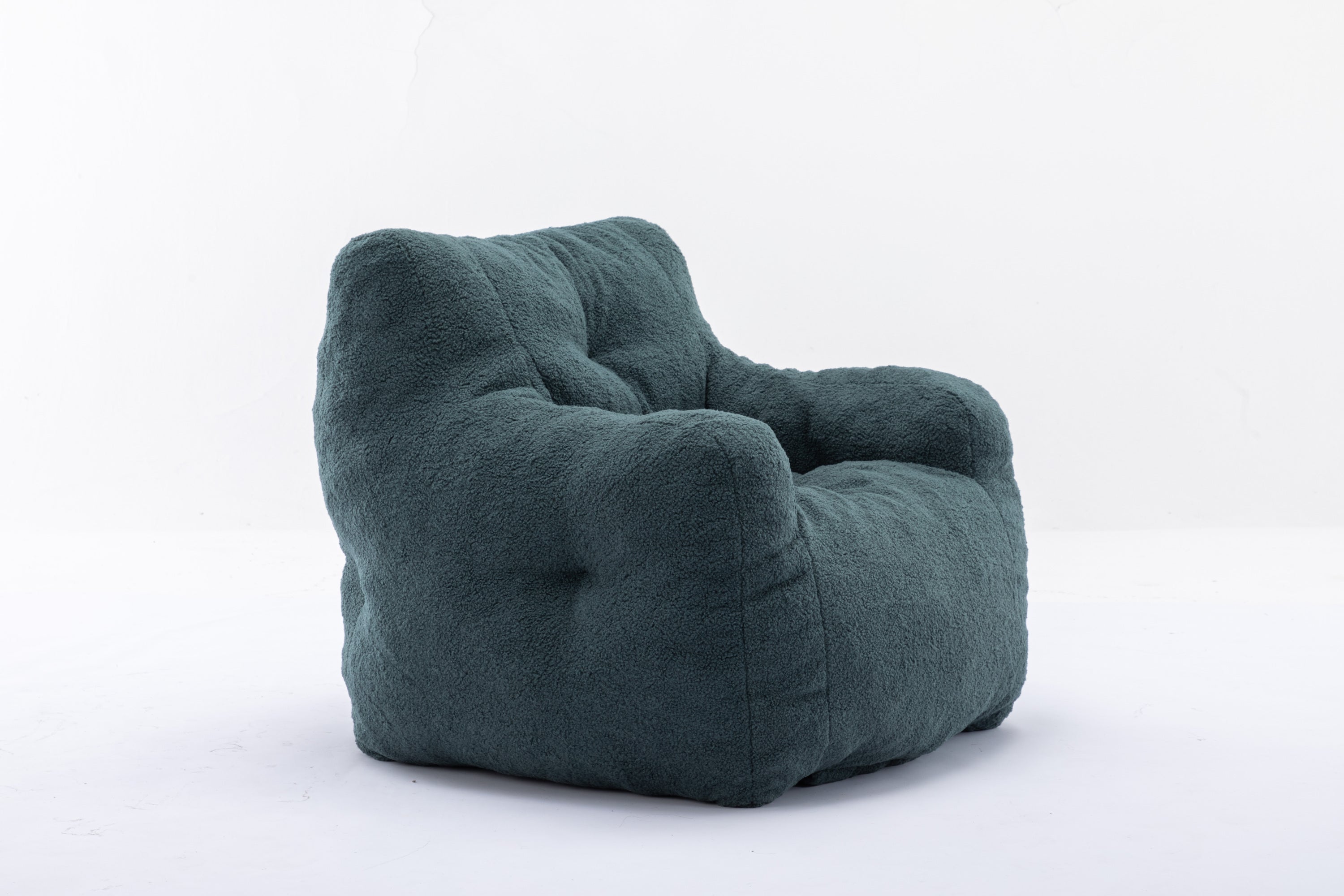 Teddy Fabric Bean Bag Chair | Tufted Foam-American Furniture Outlet