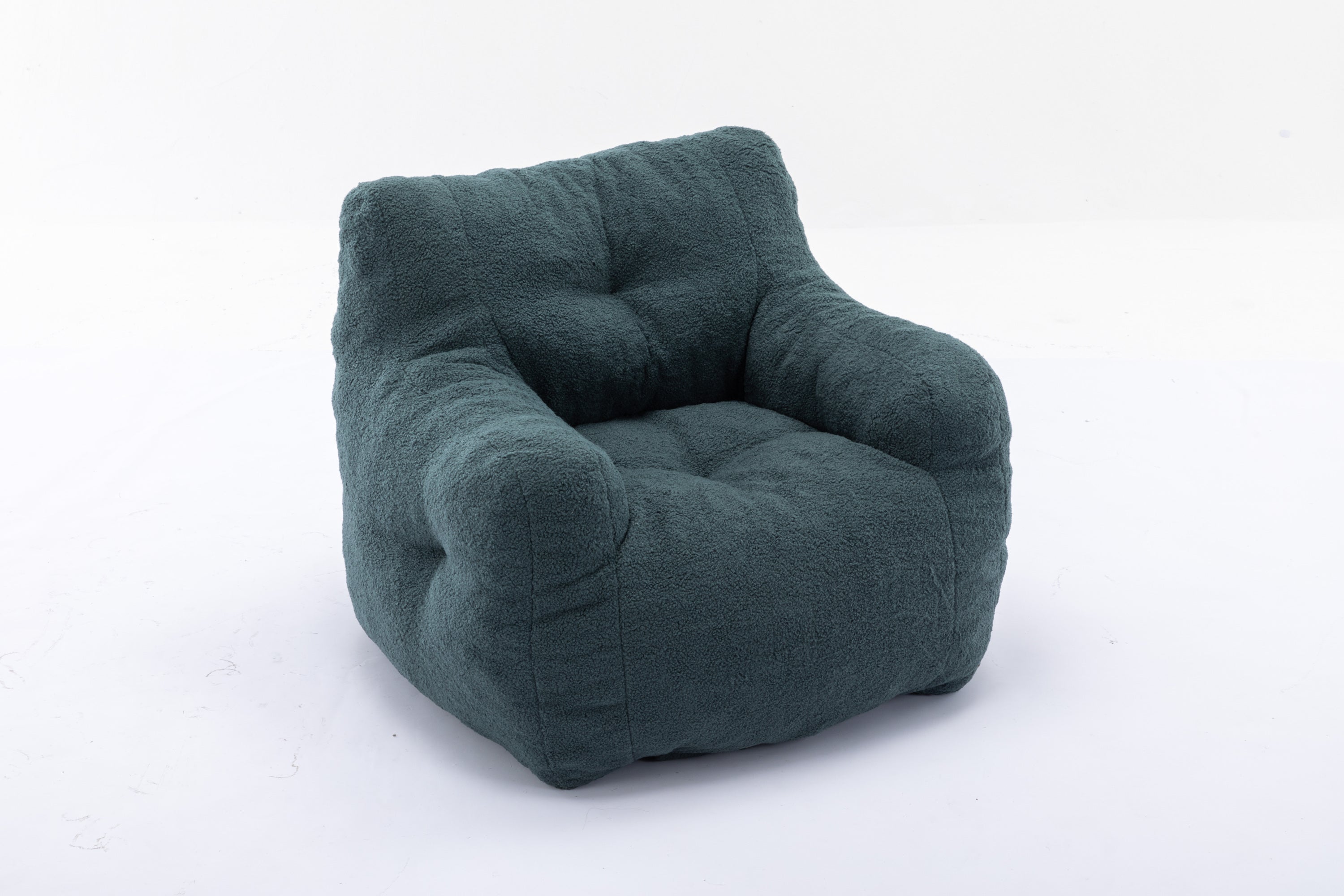 Teddy Fabric Bean Bag Chair | Tufted Foam-American Furniture Outlet