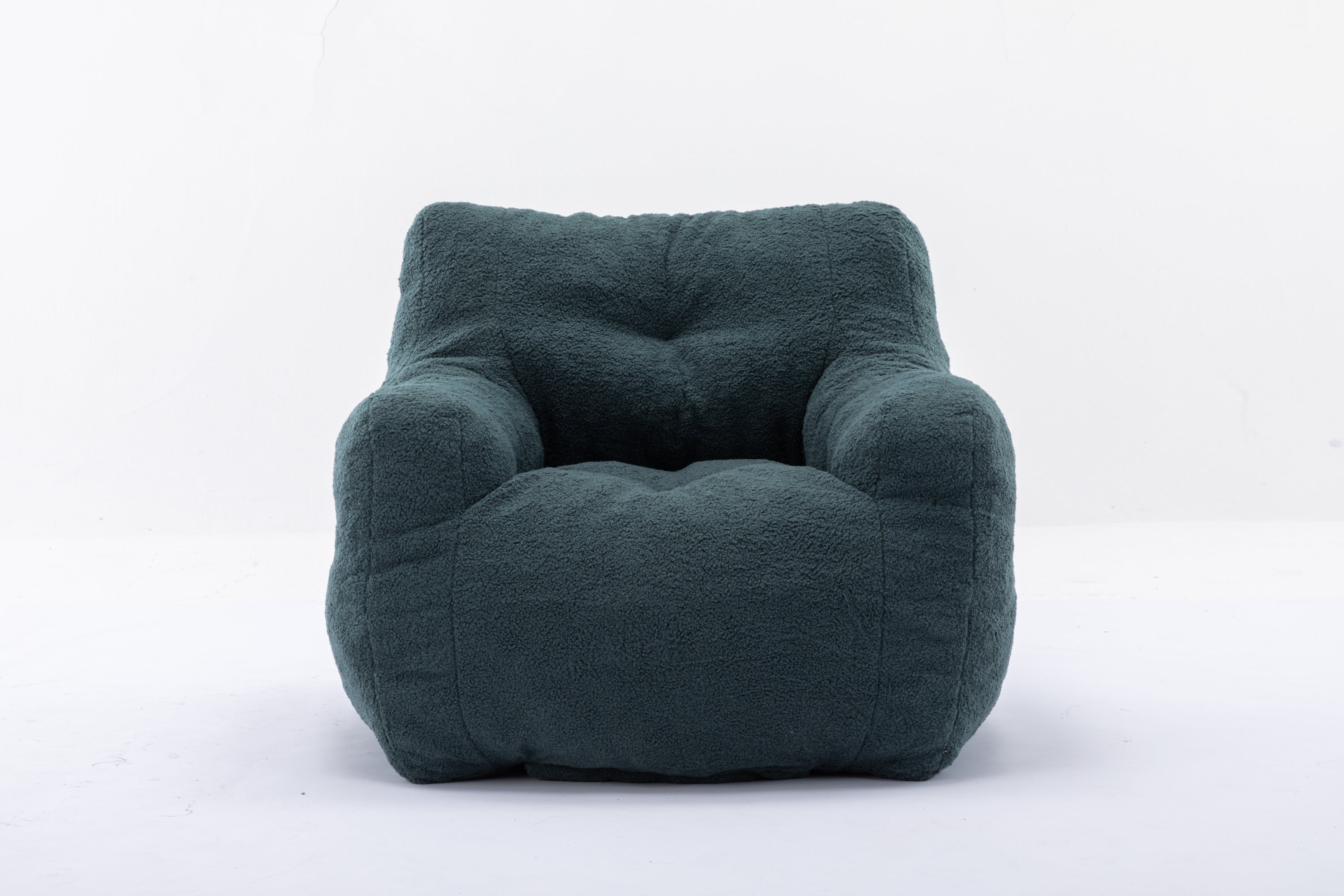 Teddy Fabric Bean Bag Chair | Tufted Foam-American Furniture Outlet