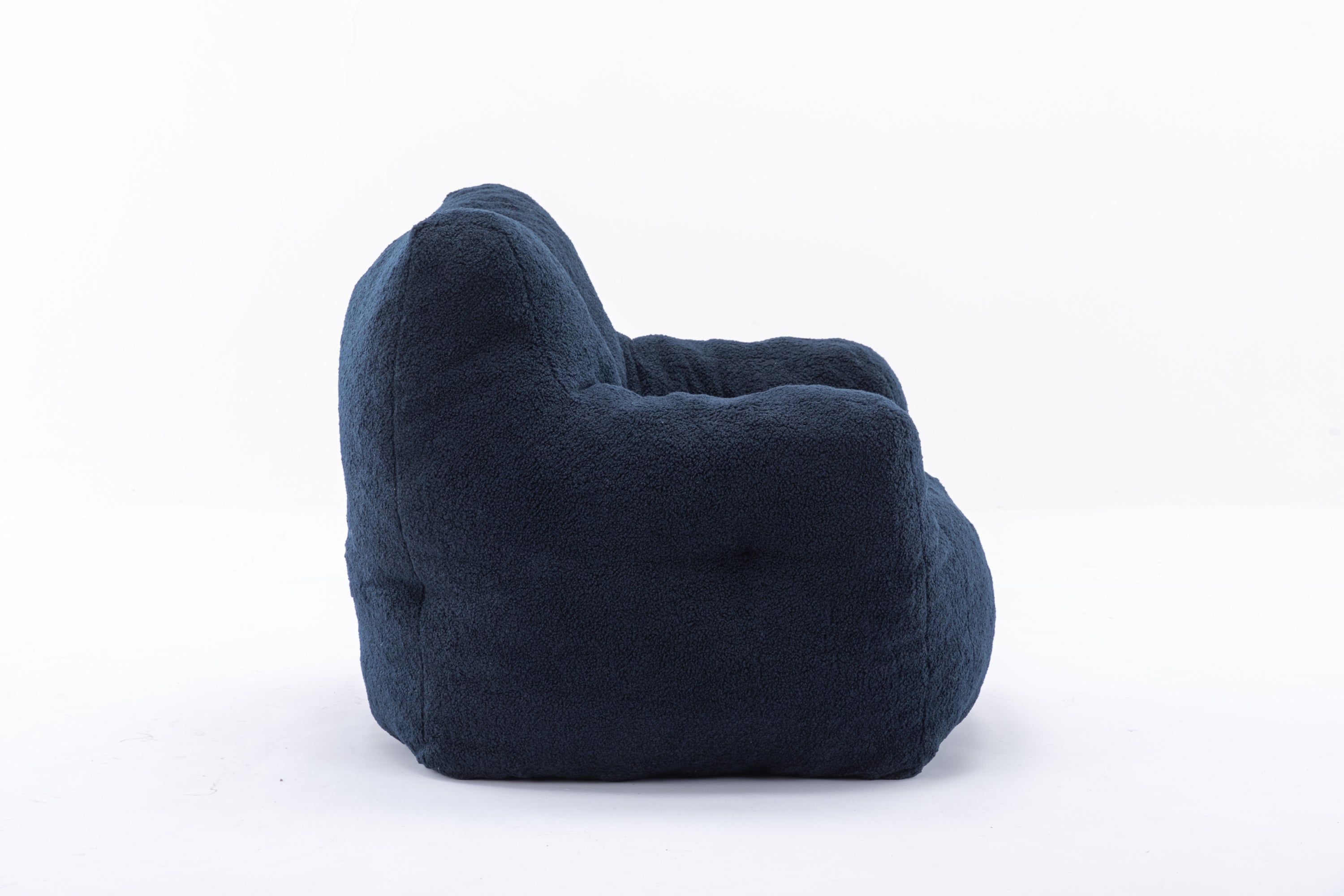 Teddy Fabric Tufted Bean Bag Chair-American Furniture Outlet