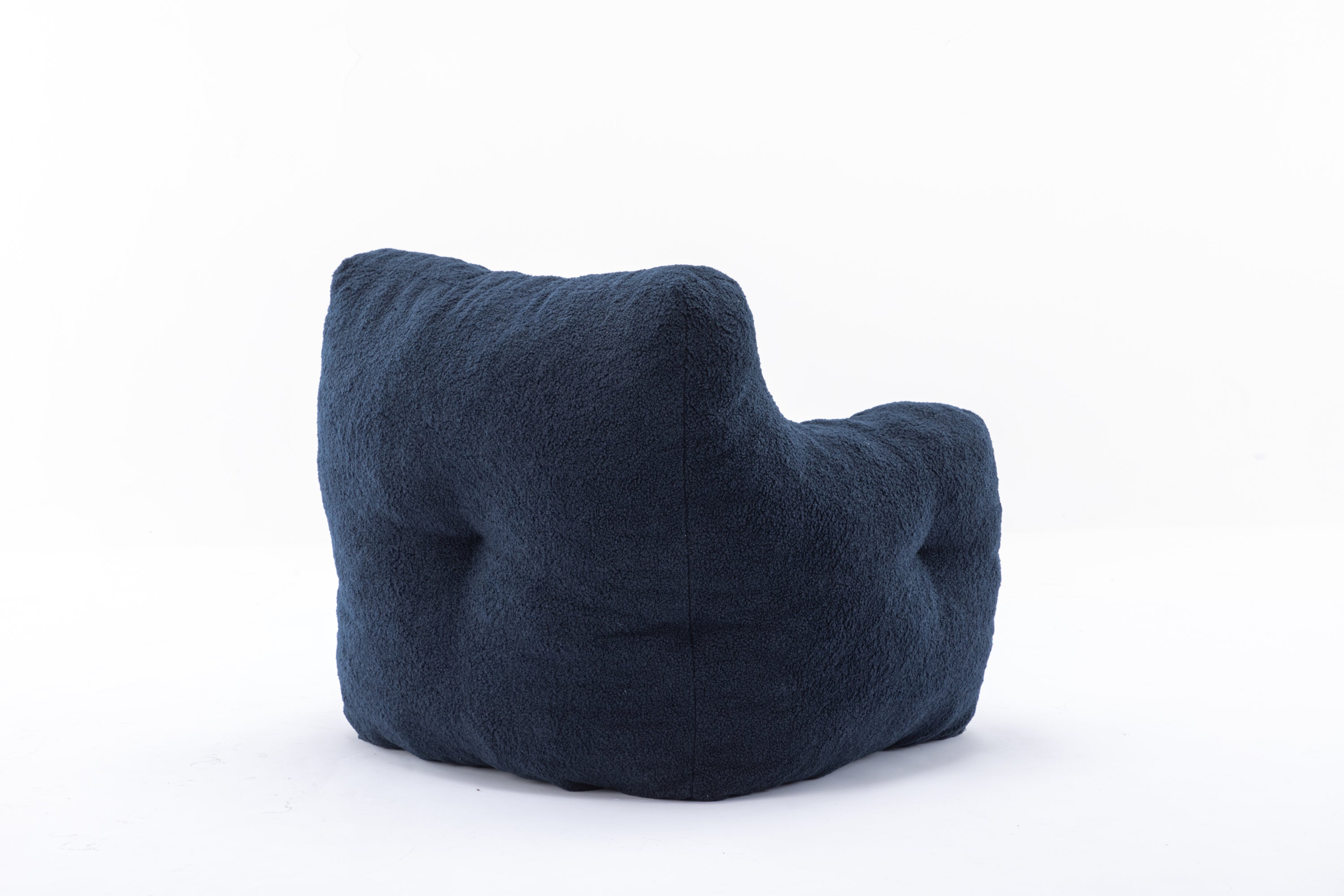 Teddy Fabric Tufted Bean Bag Chair-American Furniture Outlet