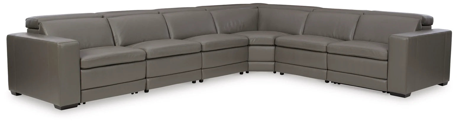 Texline Leather Power Reclining Sectional-Signature Design by Ashley®-American Furniture Outlet