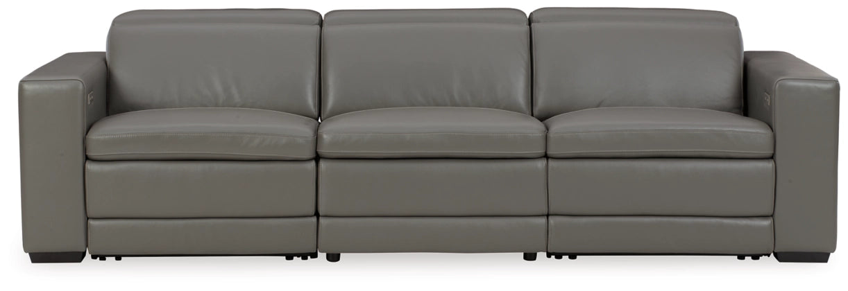 Texline Leather Power Reclining Sectional-Signature Design by Ashley®-American Furniture Outlet