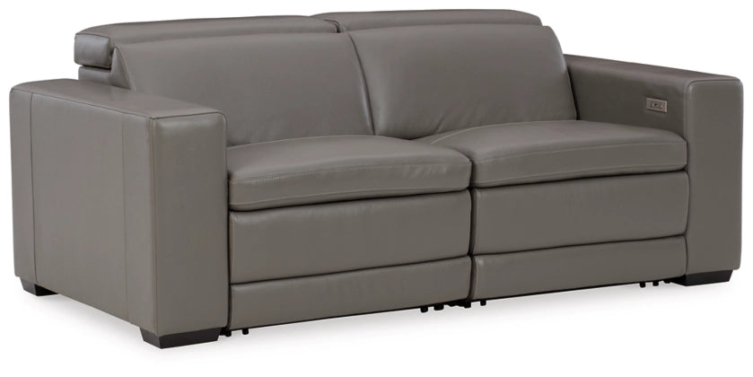 Texline Leather Power Reclining Sectional-Signature Design by Ashley®-American Furniture Outlet