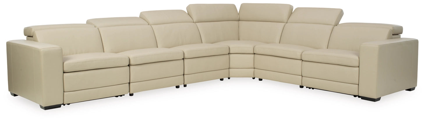 Texline Leather Power Reclining Sectional-Signature Design by Ashley®-American Furniture Outlet