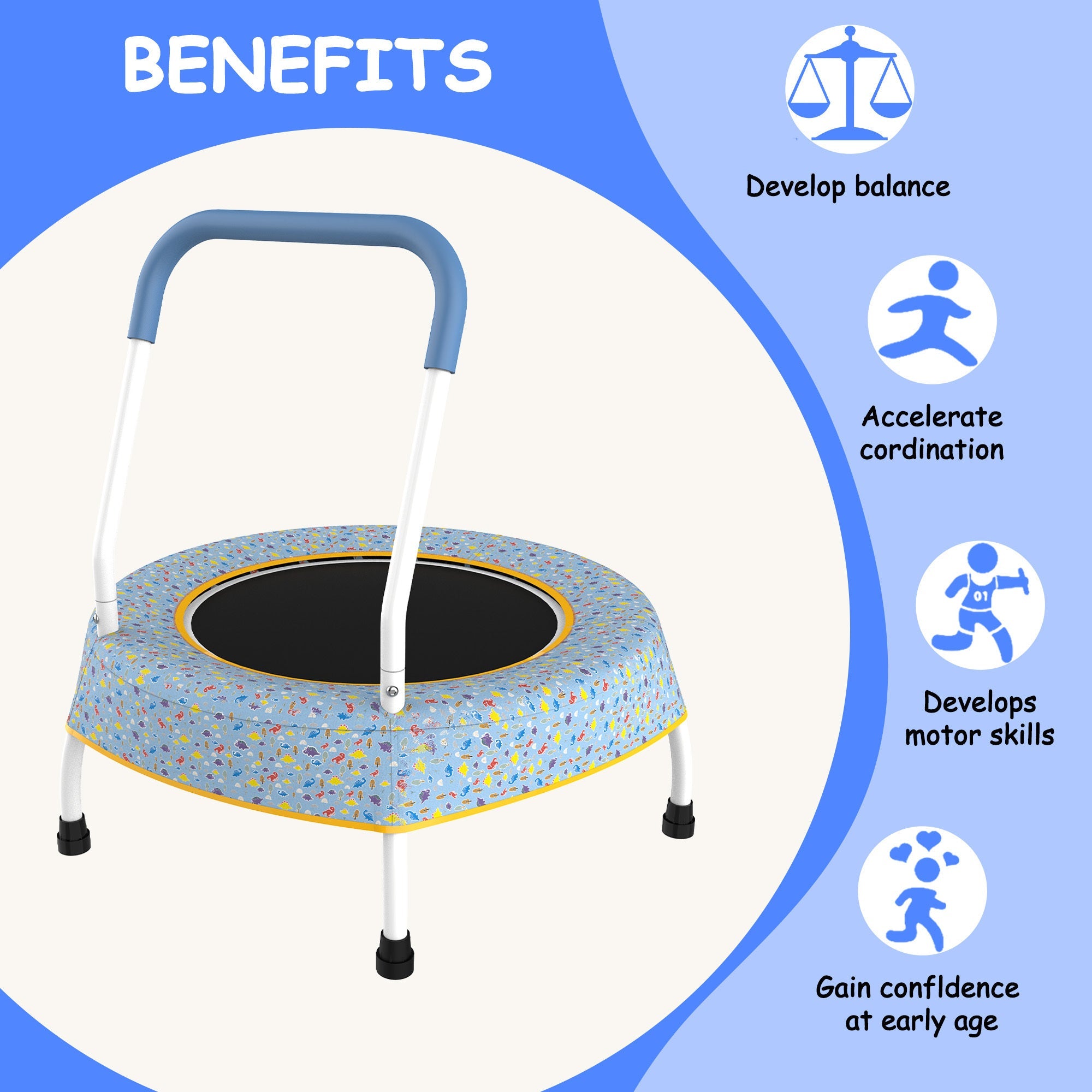 Toddler Trampoline w/ Handle - Indoor/Outdoor-American Furniture Outlet