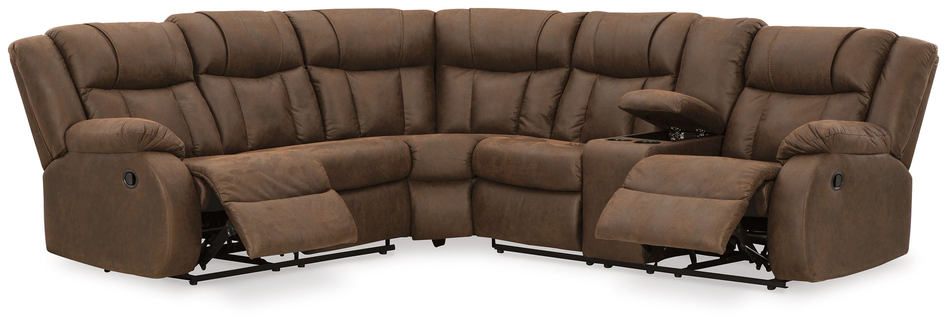 Trail Boys Brown Faux Leather Sectional-Signature Design by Ashley®-American Furniture Outlet