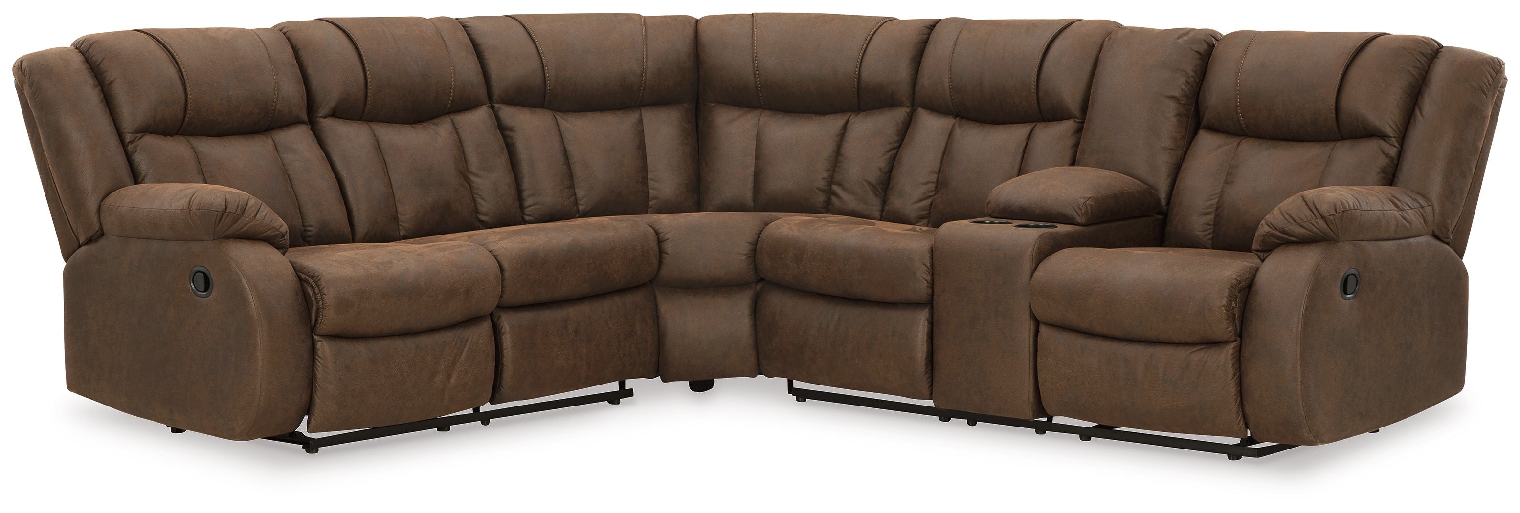 Trail Boys Brown Faux Leather Sectional-Signature Design by Ashley®-American Furniture Outlet