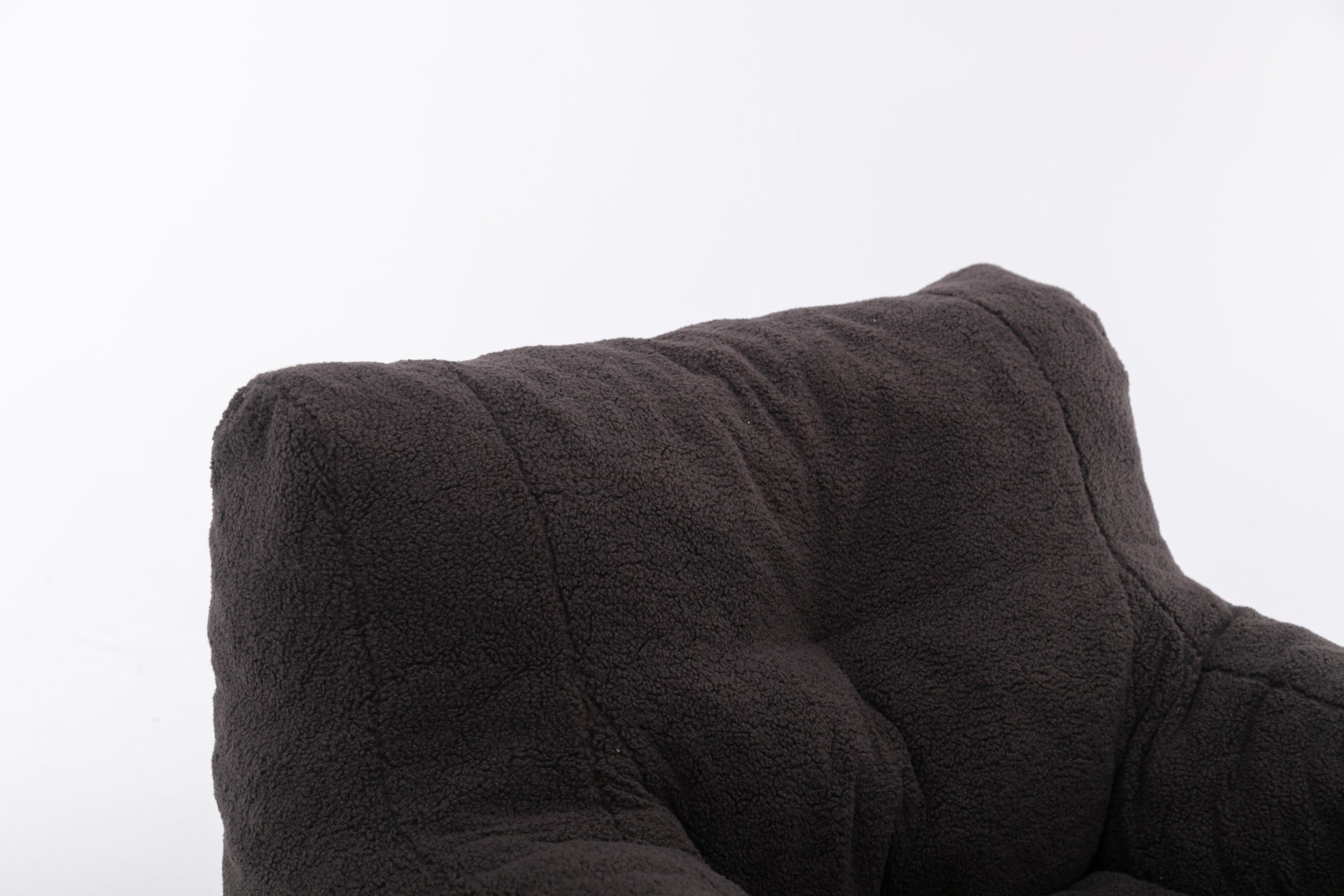 Tufted Teddy Bean Bag Chair - Dark Gray-American Furniture Outlet