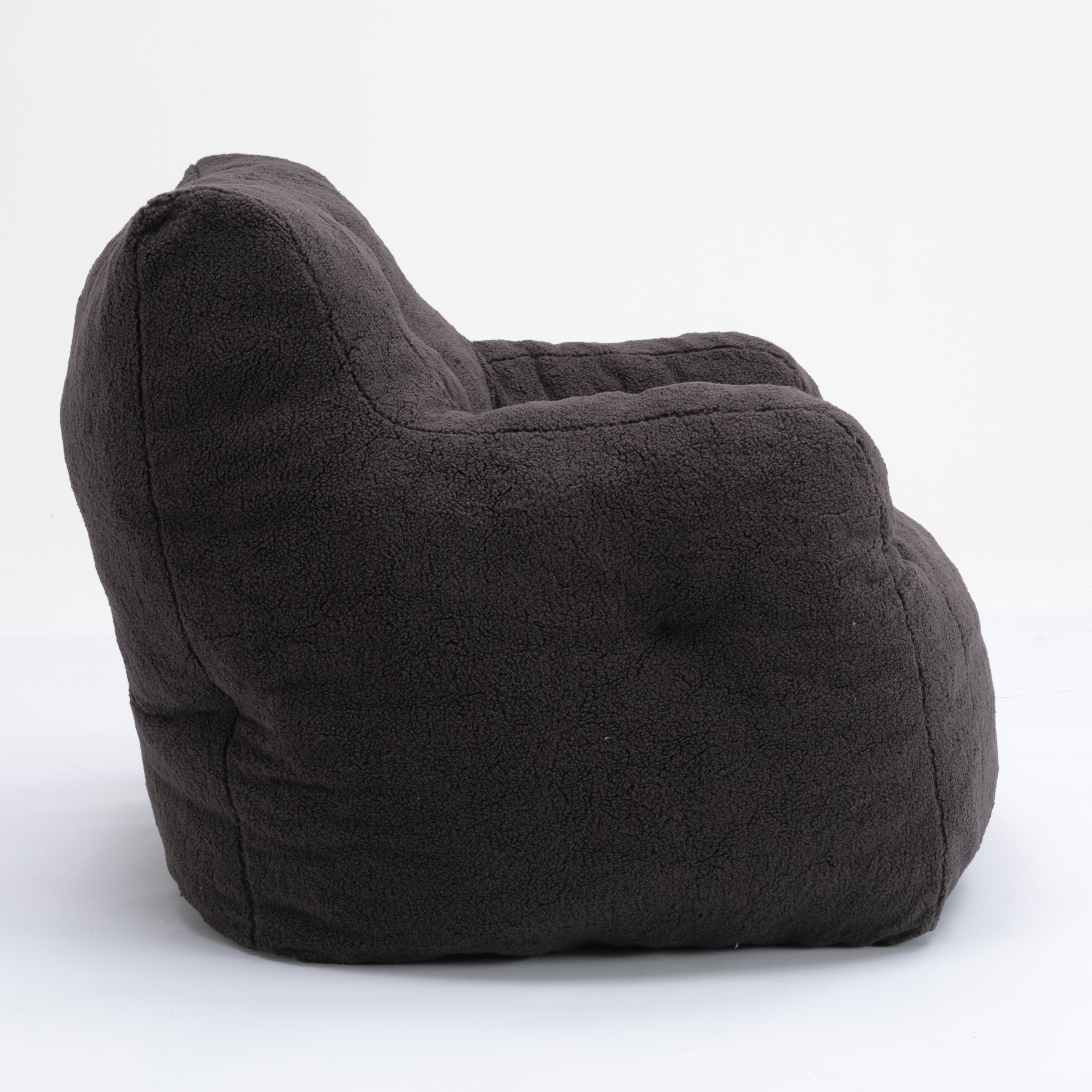 Tufted Teddy Bean Bag Chair - Dark Gray-American Furniture Outlet