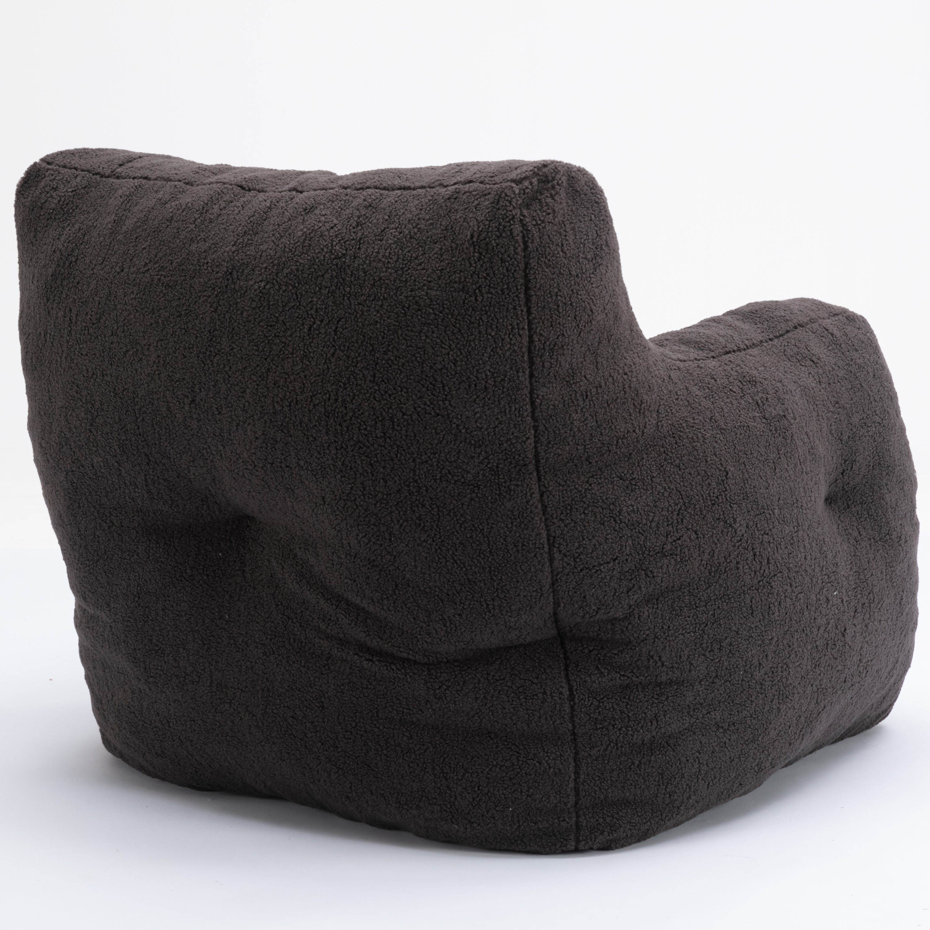 Tufted Teddy Bean Bag Chair - Dark Gray-American Furniture Outlet