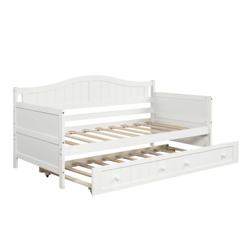 Twin Daybed w/ Trundle, White | Sofa Bed & Guest Bed-American Furniture Outlet