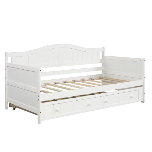 Twin Daybed w/ Trundle, White | Sofa Bed & Guest Bed-American Furniture Outlet