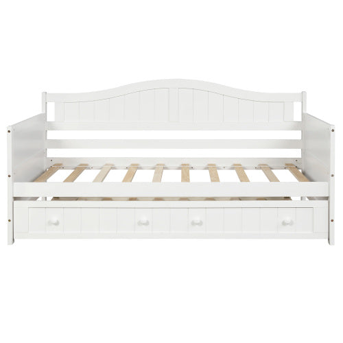 Twin Daybed w/ Trundle, White | Sofa Bed & Guest Bed-American Furniture Outlet