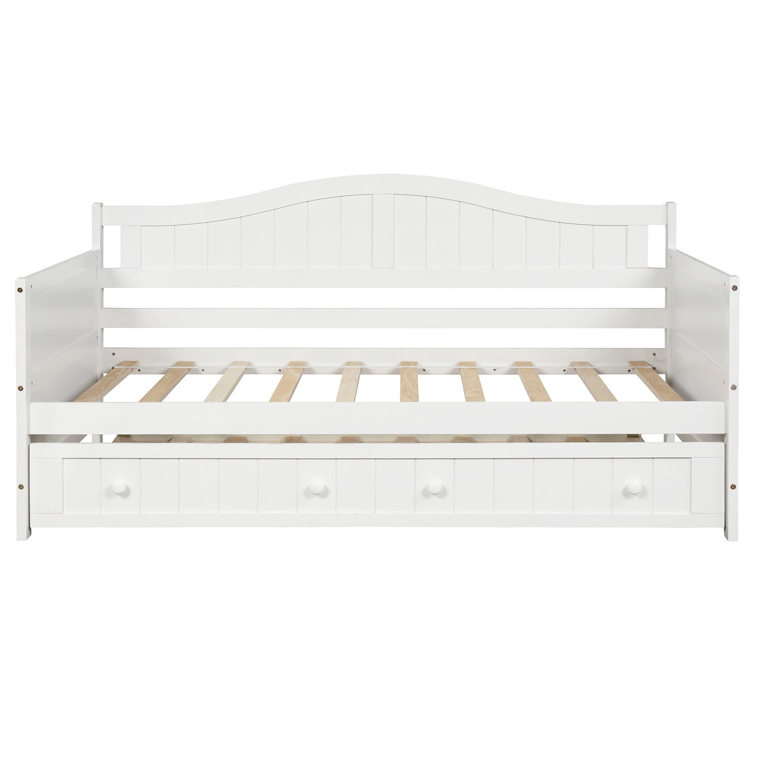 Twin Daybed w/ Trundle, White | Sofa Bed & Guest Bed-American Furniture Outlet