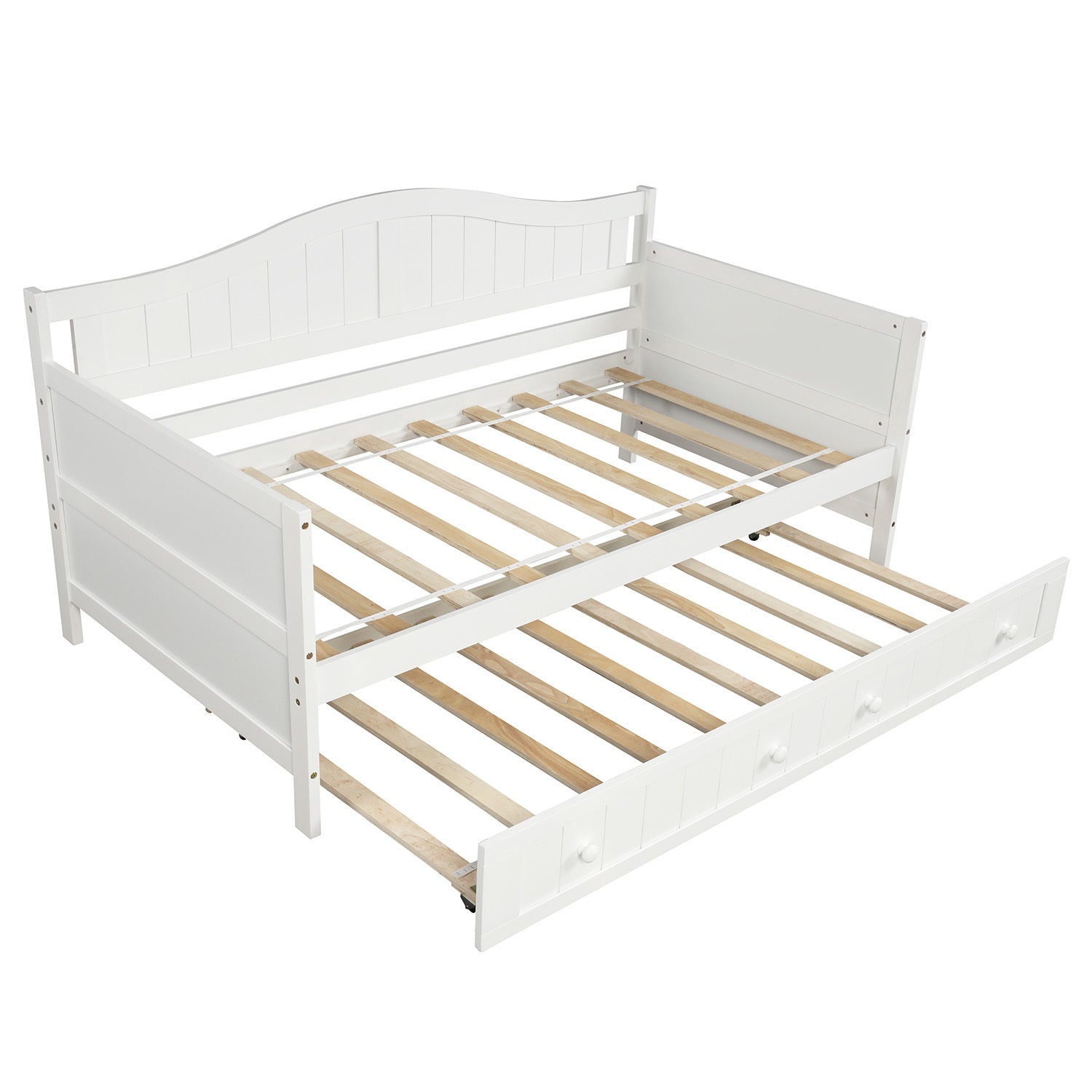 Twin Daybed w/ Trundle, White | Sofa Bed & Guest Bed-American Furniture Outlet