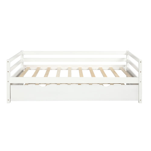 Twin Daybed w/ Trundle White | Space Saver-American Furniture Outlet