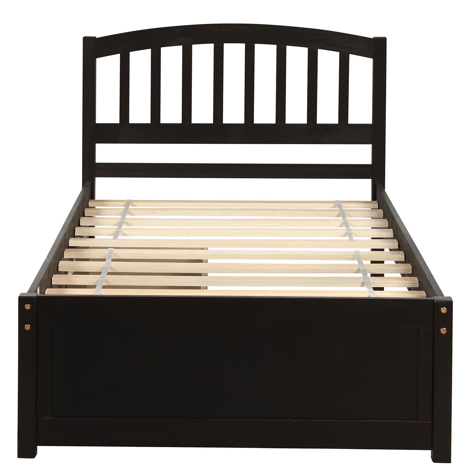 Twin Storage Bed w/ Drawers & Headboard - Espresso-American Furniture Outlet