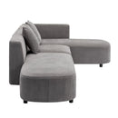 U-Style Luxury Modern Living Room Upholstery Sectional Sofa - Gray-American Furniture Outlet -American Furniture Outlet