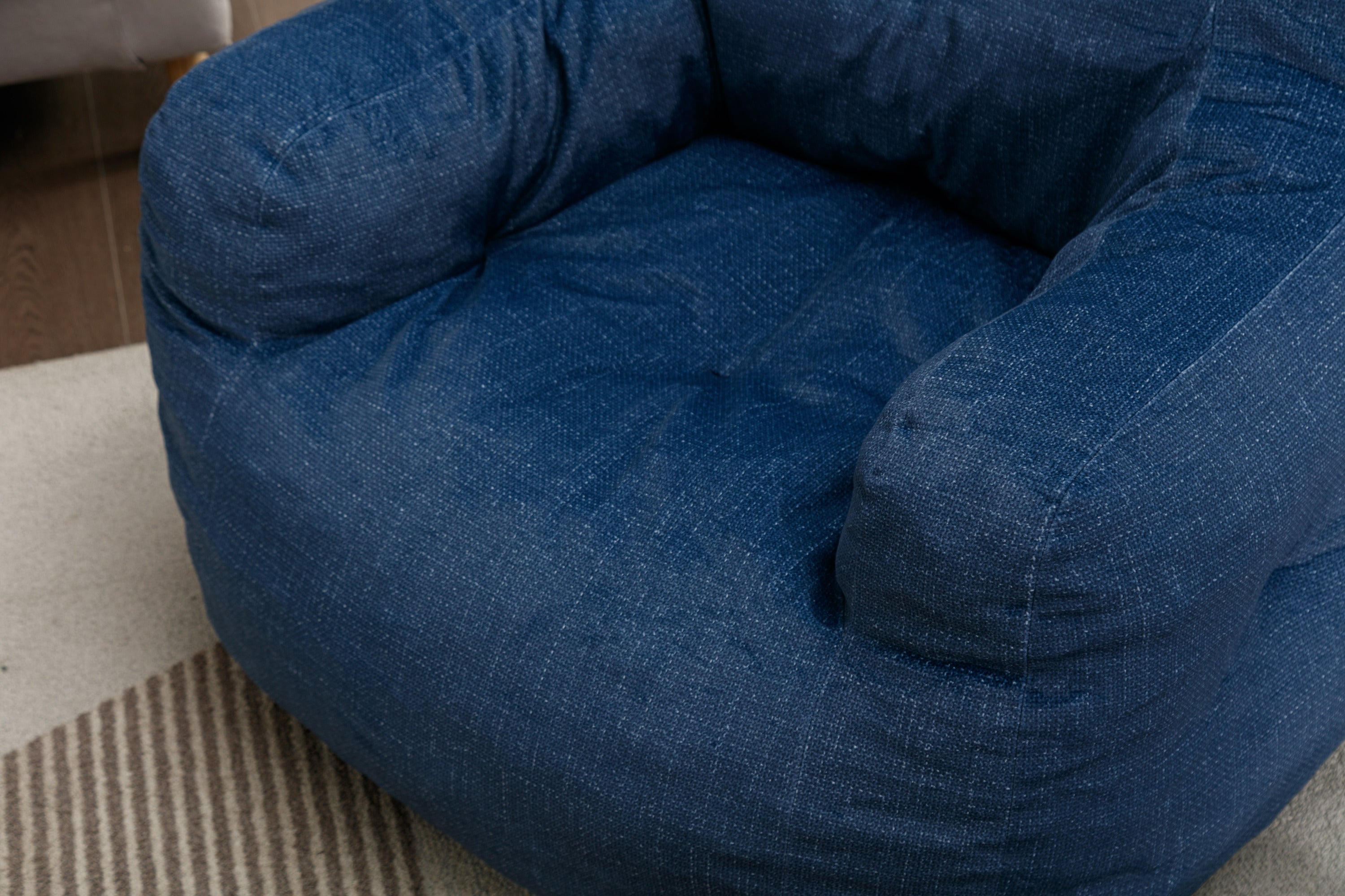 Velvet Bean Bag Chair w/ Memory Foam Filling-American Furniture Outlet