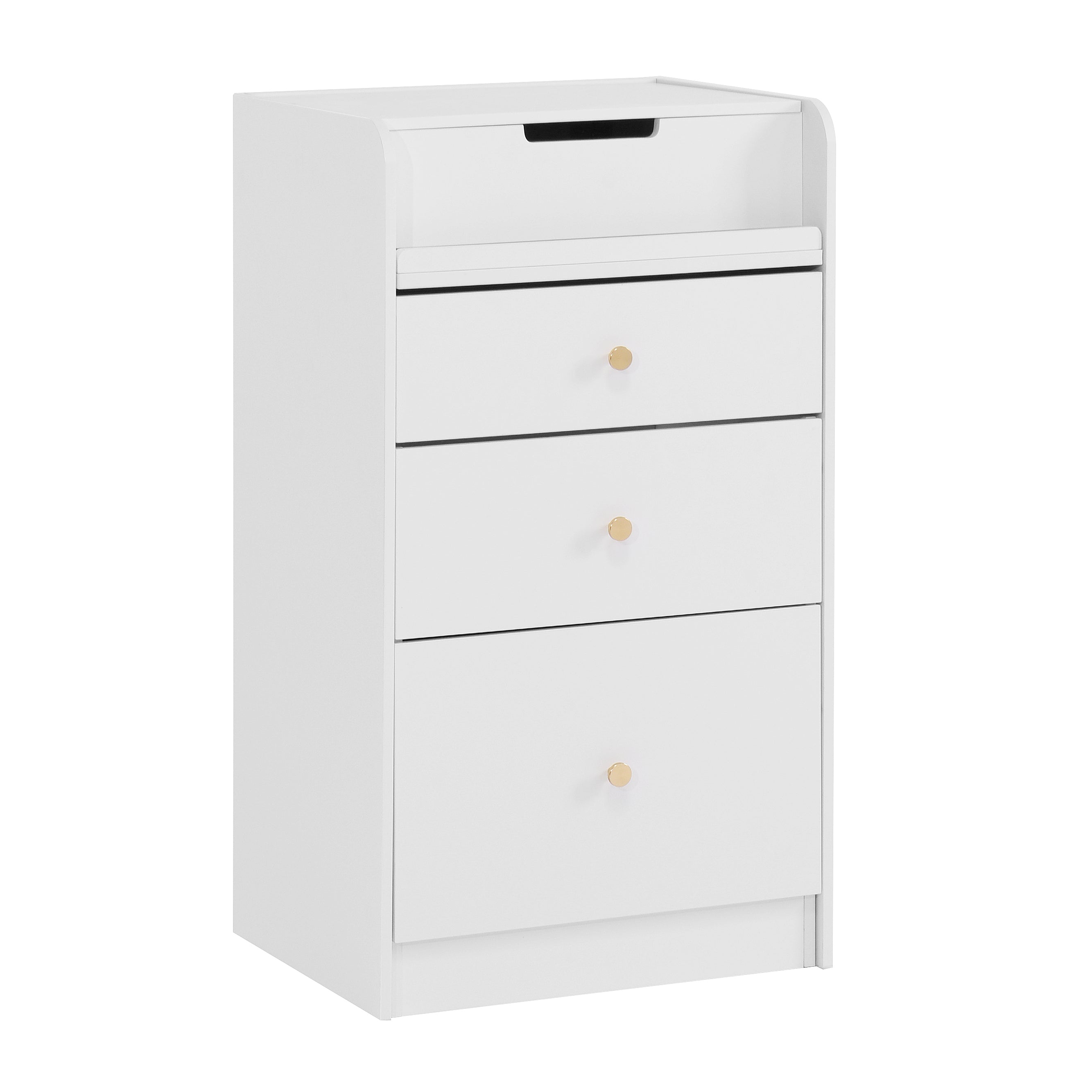 White Vanity Desk with Mirror & Drawers-American Furniture Outlet