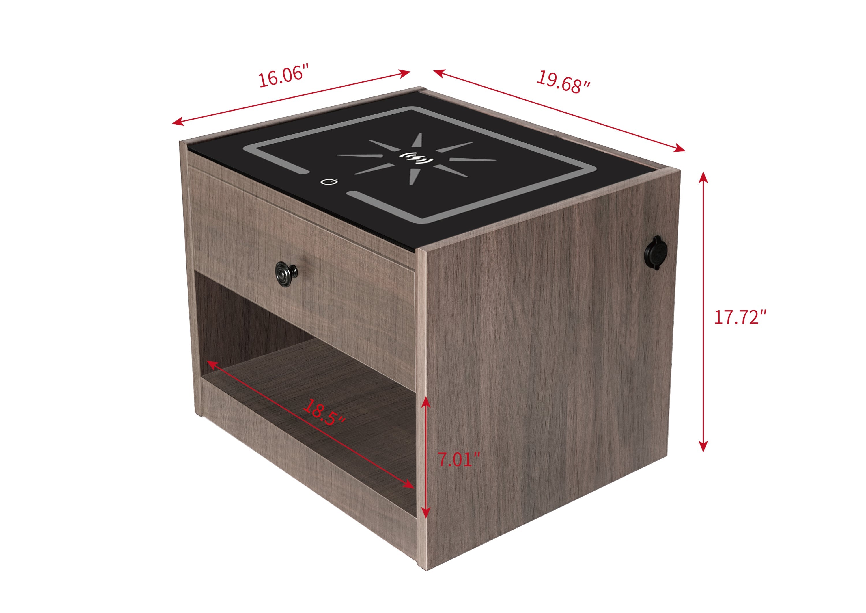 Wireless Charging Nightstand-American Furniture Outlet