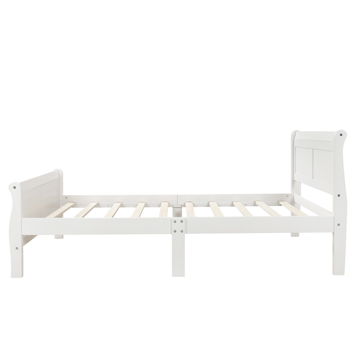 Wood Twin Platform Bed | Sleigh Bed Frame-American Furniture Outlet