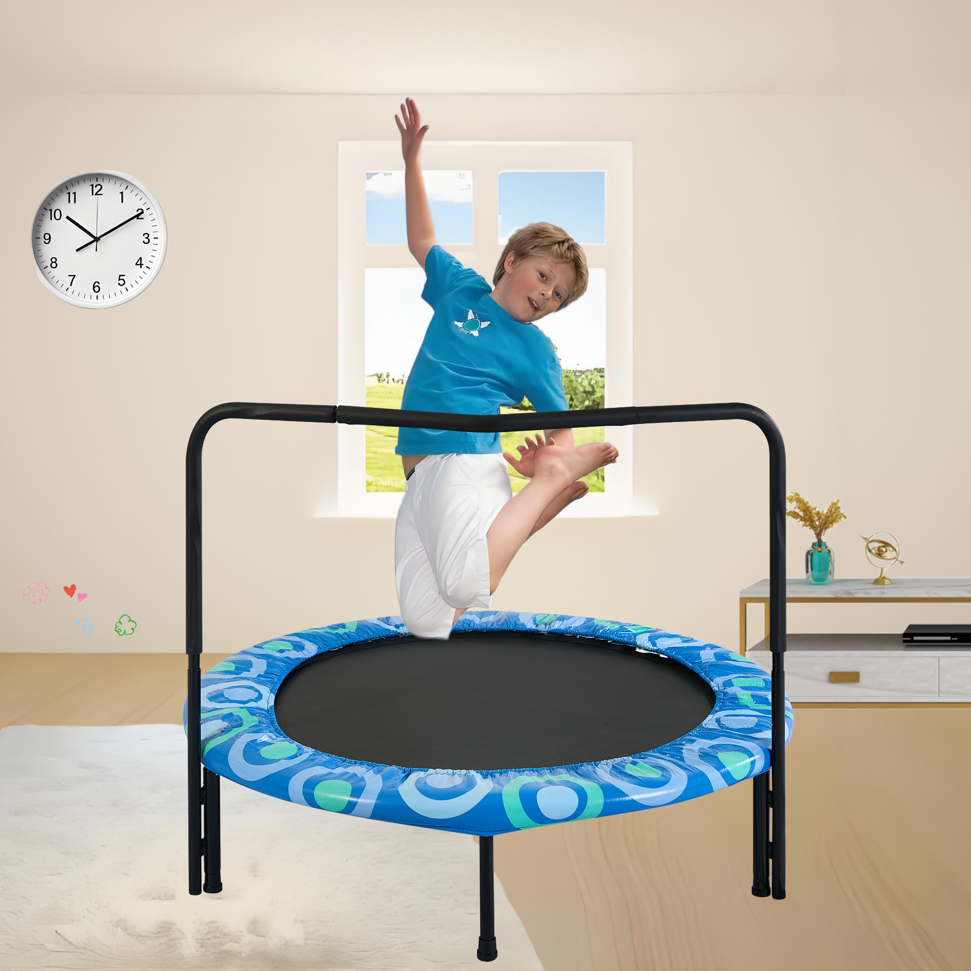 XTP002 Kids Trampoline (Ages 3-7)-American Furniture Outlet
