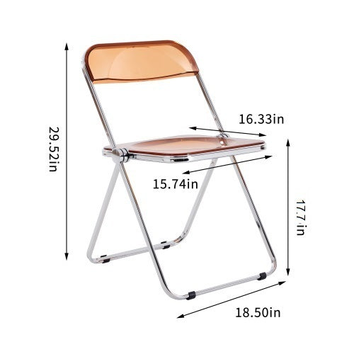 Yellow Clear Folding Chair Modern & Space-Saving-American Furniture Outlet