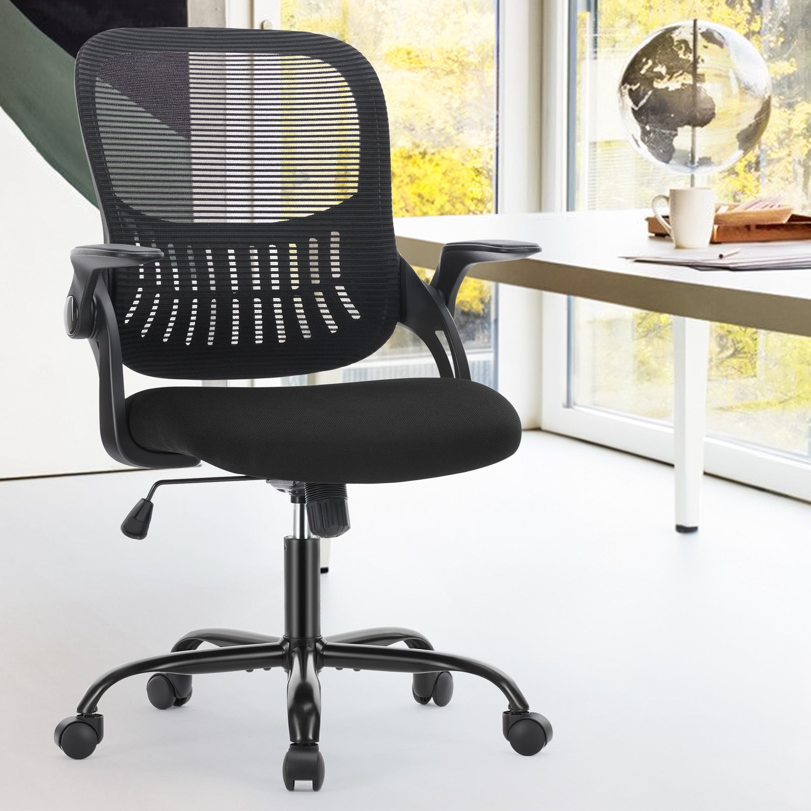 Ergonomic Mesh Office Chair - Adjustable Swivel with Lumbar Support