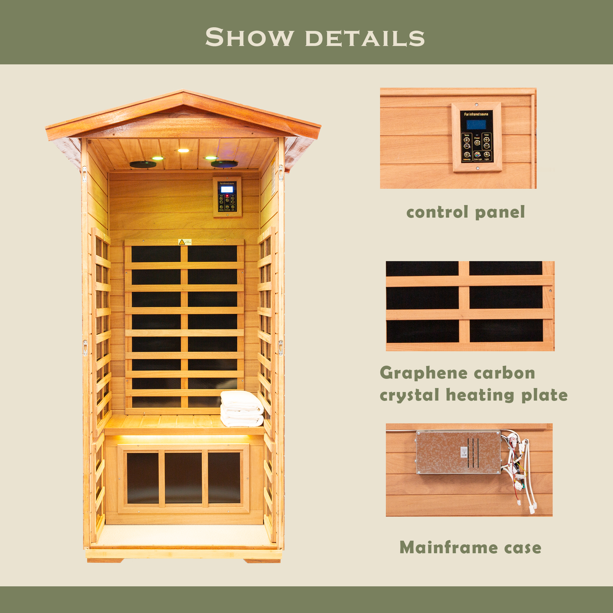 Khaya Outdoor Infrared Sauna Room - 1 Person