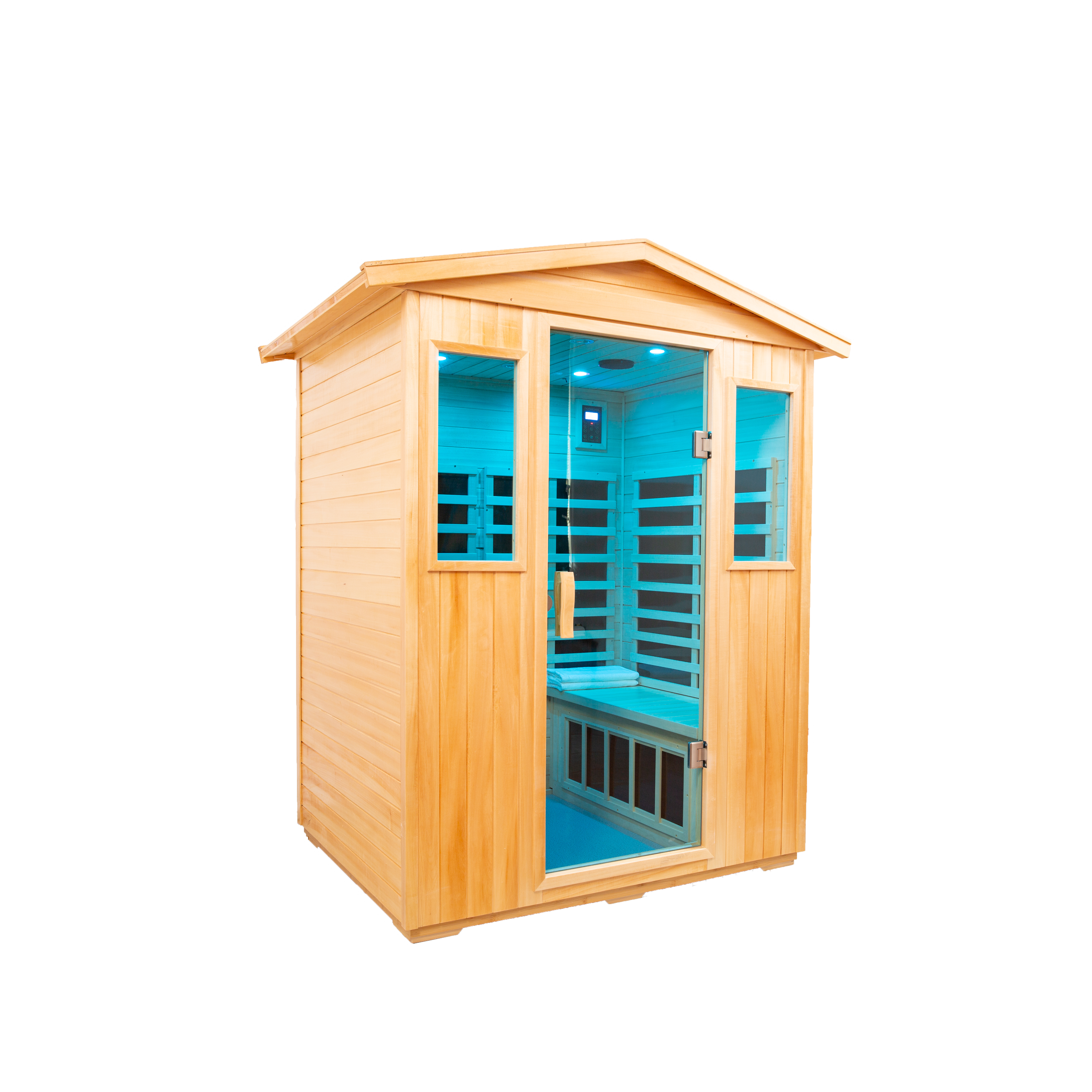 4-Person Infrared Sauna - Outdoor Basswood