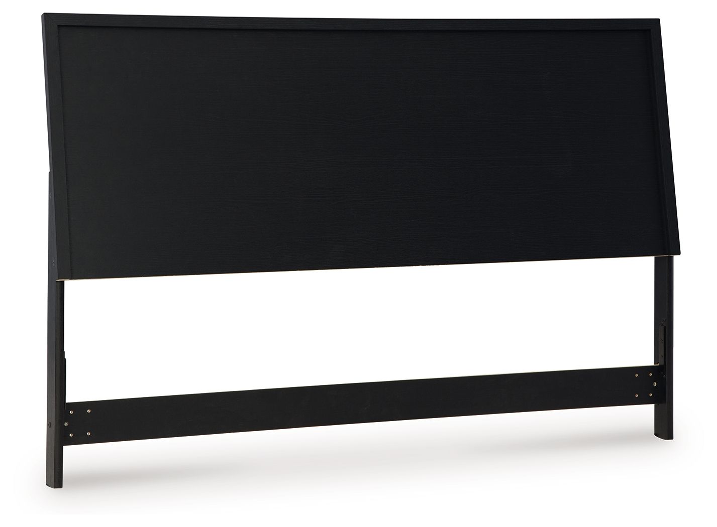 Danziar panel headboard, black upholstered rectangular panel with side legs