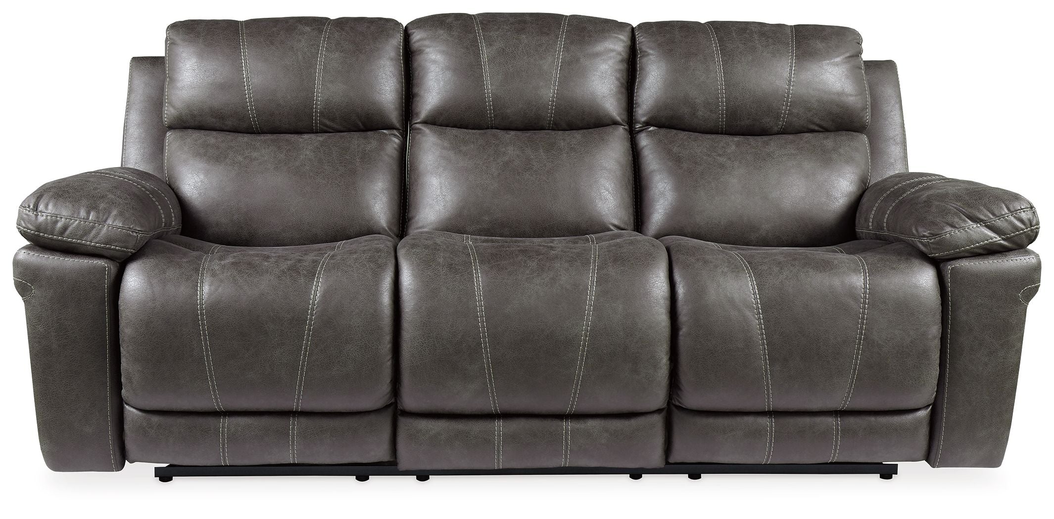 Erlangen - Dark Gray - Pwr Rec Sofa With Adj Headrest