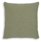 Brockbert sage green square pillow, textured woven fabric