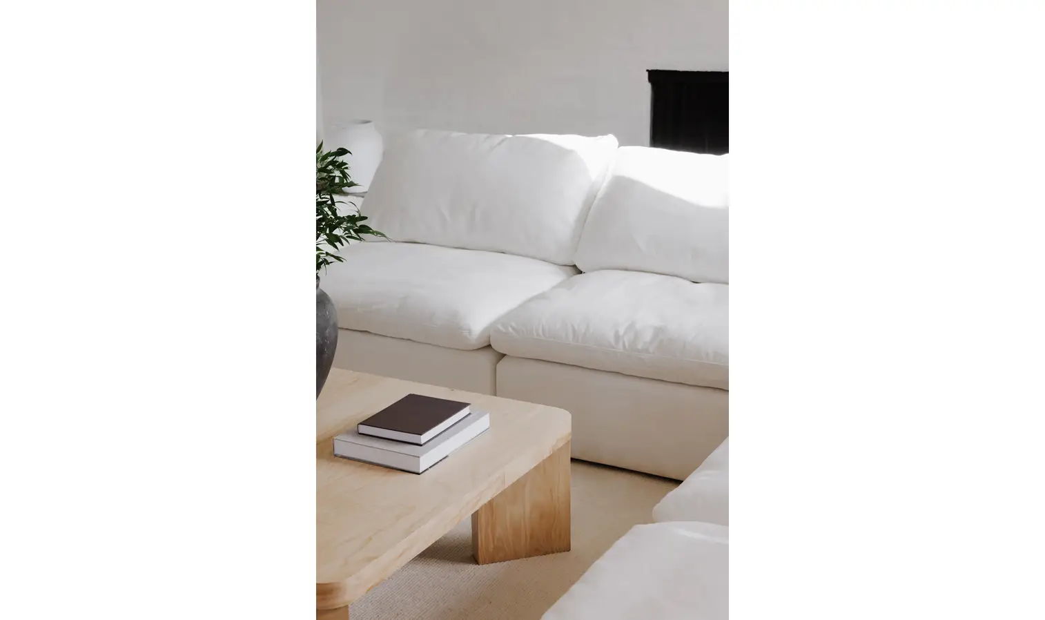 Terra Condo Cream White Modular Sectional - Stain-Resistant-Stationary Sectionals-American Furniture Outlet