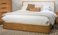 Pamaria - Queen Upholstered Headboard/Footboard/Slats - Light Brown