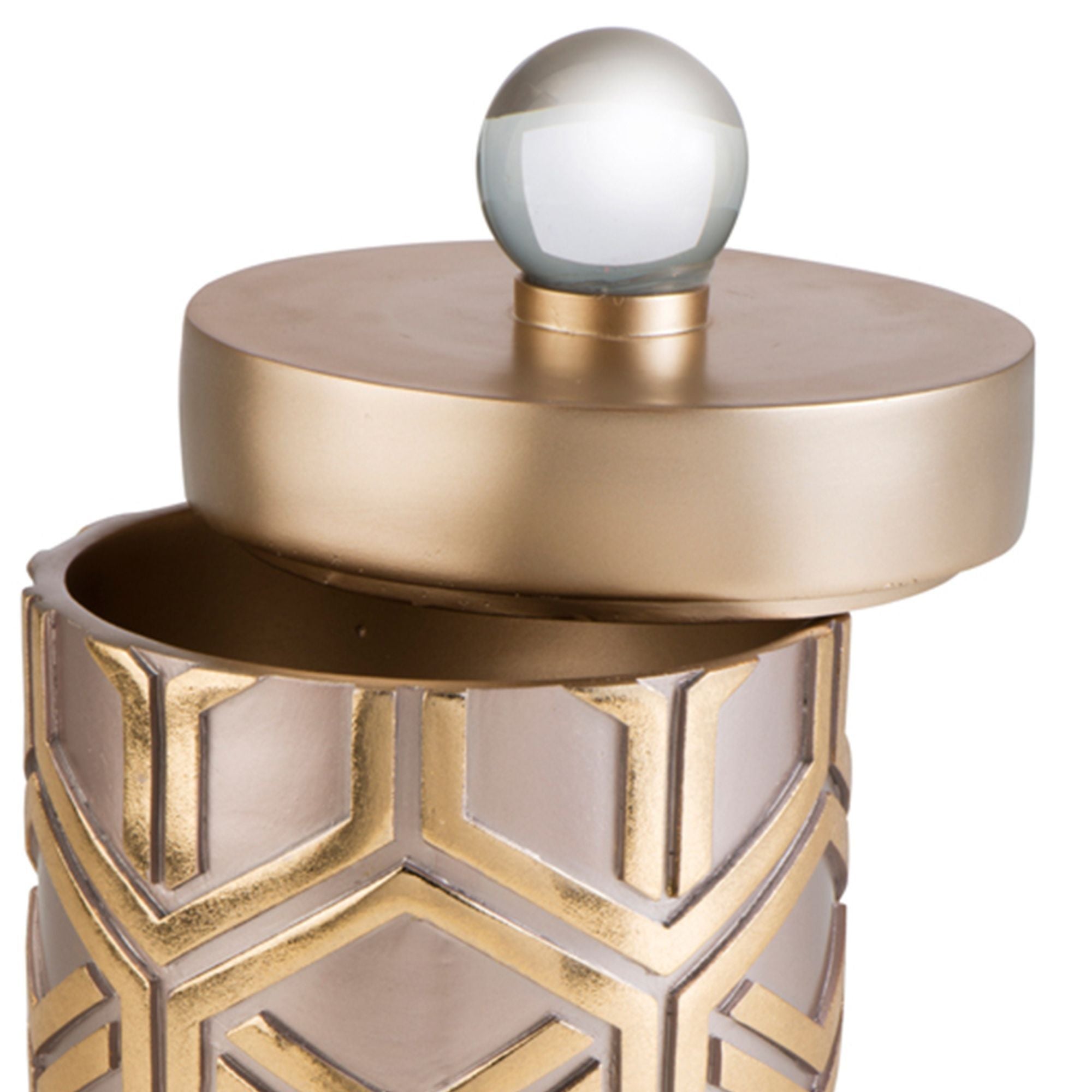 Rose Gold Weave Jewelry Box - 10" Tall