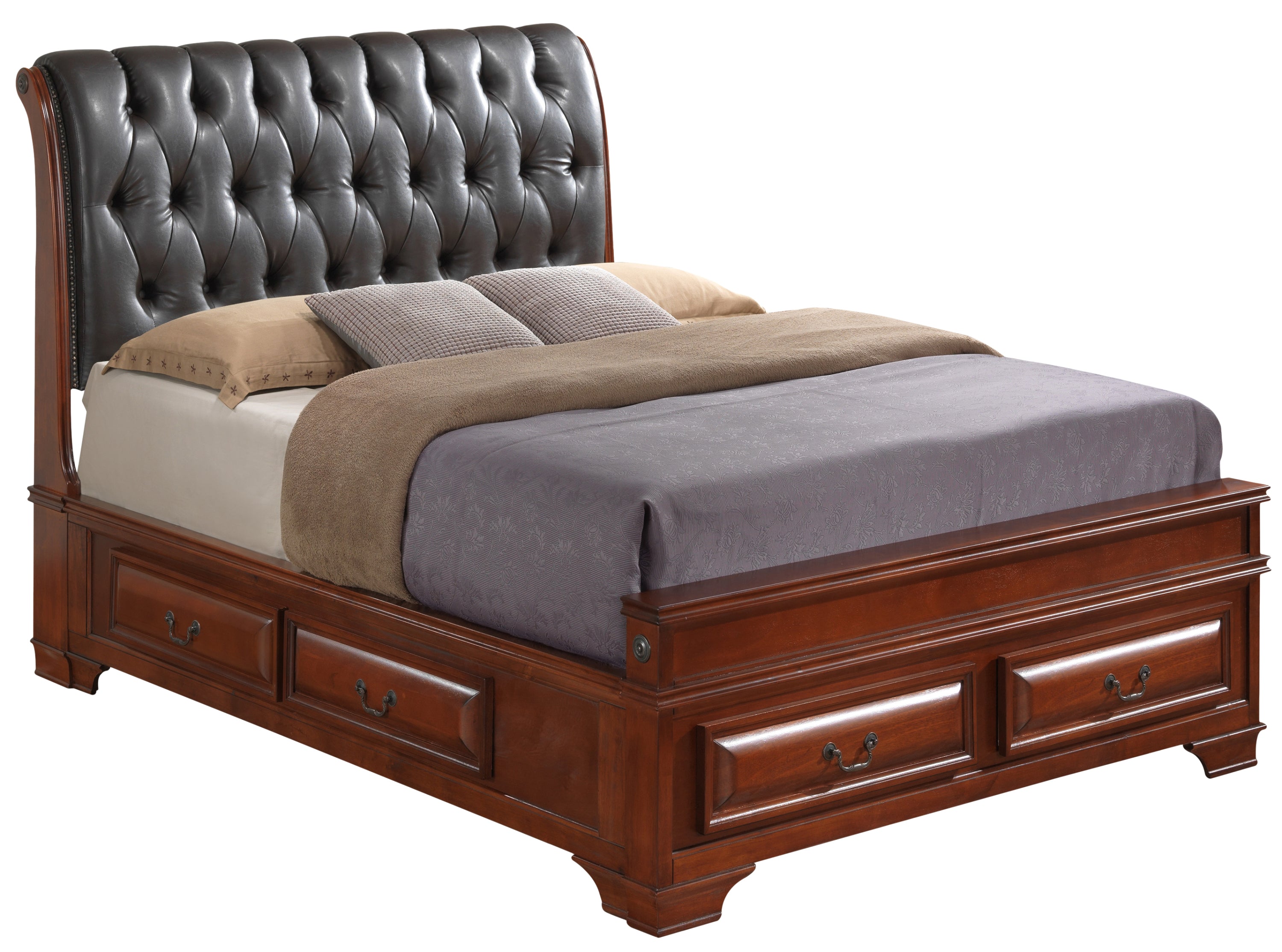 Elegant Oak Full Storage Bed | Perfect for Stylish Homes