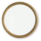 Yadiel brown oval accent mirror with wood-look frame