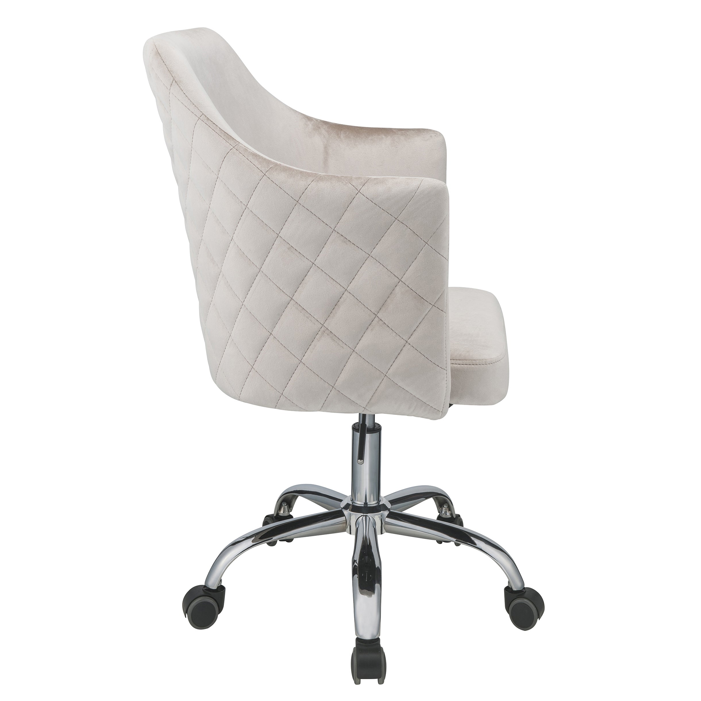 Champagne & Chrome Swivel Chair | Chic Office Seating