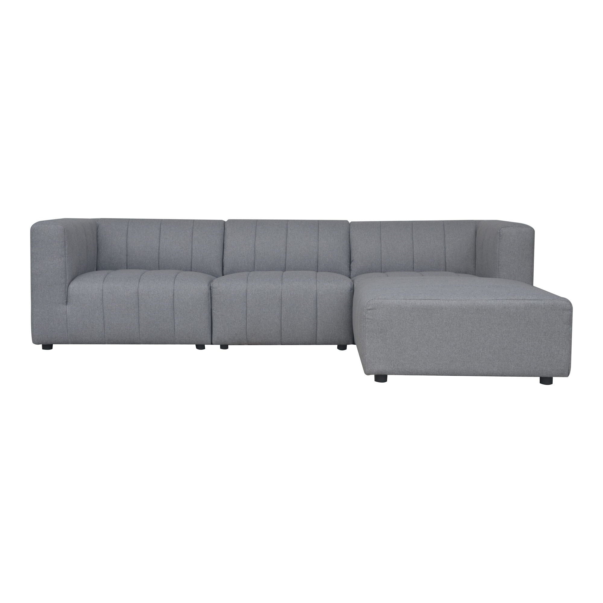 Lyric - Lounge Modular Sectional Grey - Dark Gray-Stationary Sectionals-American Furniture Outlet