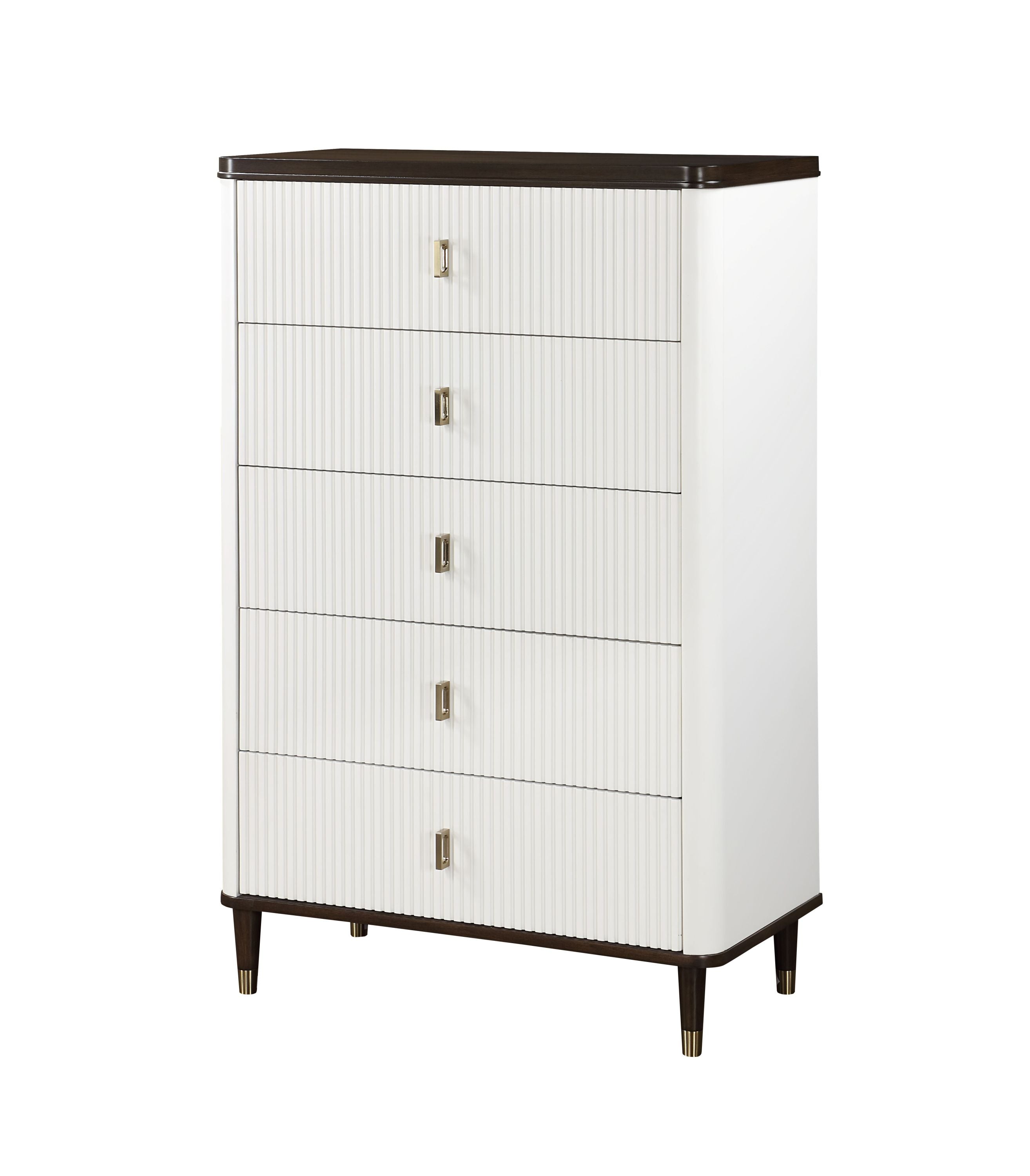 Carena White & Brown Finish Chest - Stylish Storage Solution